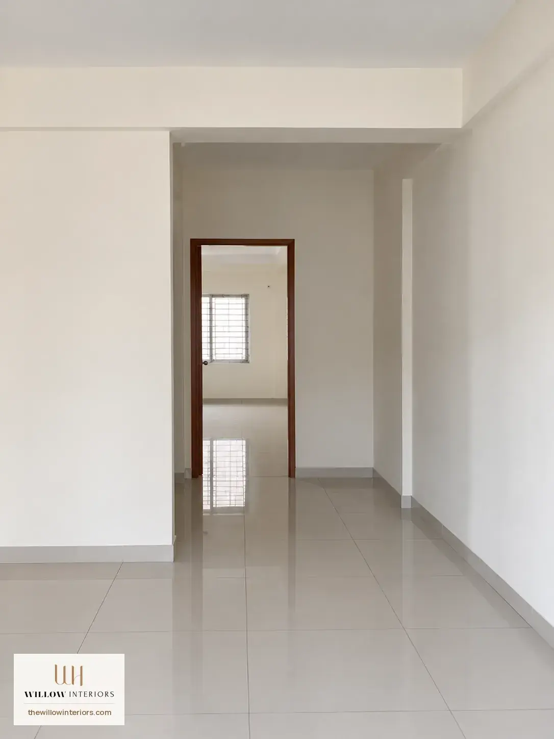 Master bedroom of a Birla Apple Aroma 3BHK as handed over, before interiors (wardrobe)